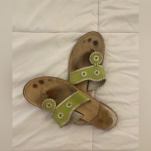 JACK ROGERS | Size 10 Sandal - Green/Silver